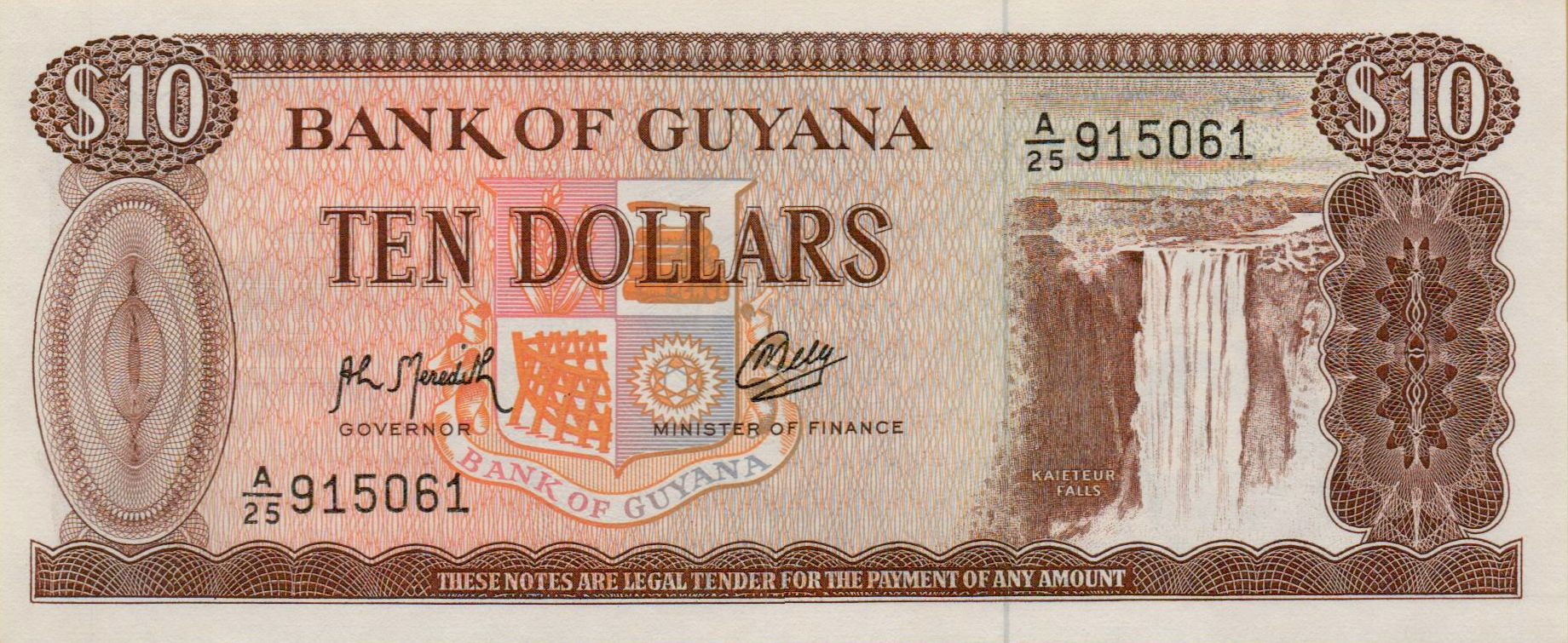 Guyana 10 1966 UNC P-23/f